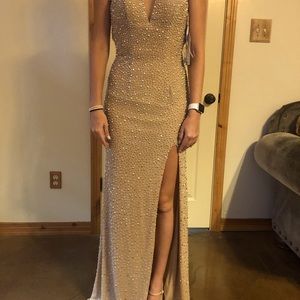 Nude colored Prom/Pageant dress - Brand New